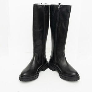 Geox - Iridea Black Leather Knee-High Boots Size 8